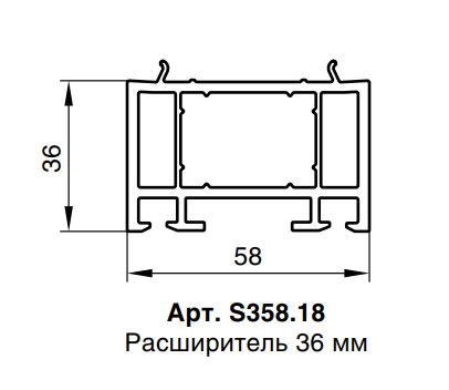 Расширитель 36мм RED MAX 58 серия шт=6,5м Расширитель 36мм RED MAX 58 серия шт=6,5м