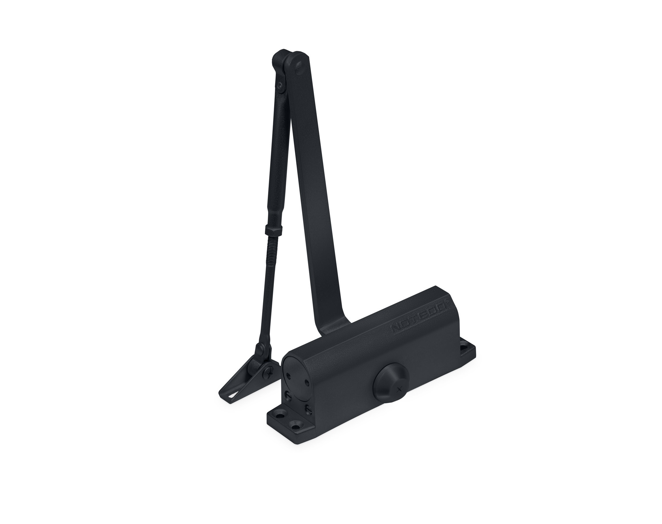 Доводчик NOTEDO DC-080-НО с ФОП, EN2/3/4/5, 110 кг, 1200 мм, RAL 9005 чёрный