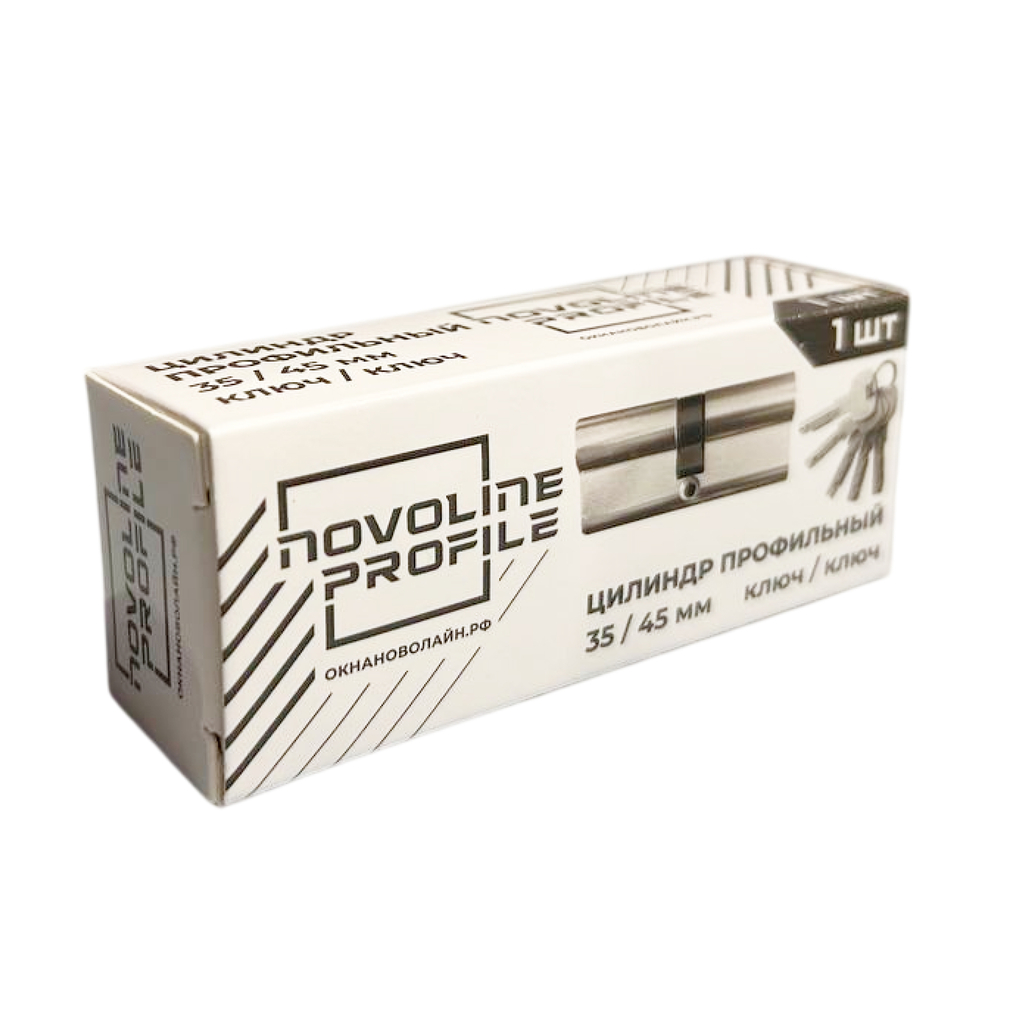 Цилиндр профильный NOVOLINE ОПТИМА, 35/45 мм, ключ/ключ
