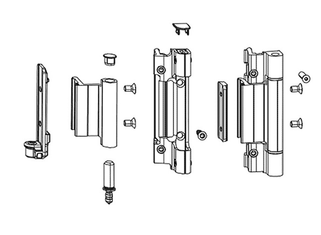 Петли поворотные Alu 540-10 DE (130кг) к-т чер. 9005 728734 Петли поворотные Alu 540-10 DE (130кг) к-т чер. 9005 728734