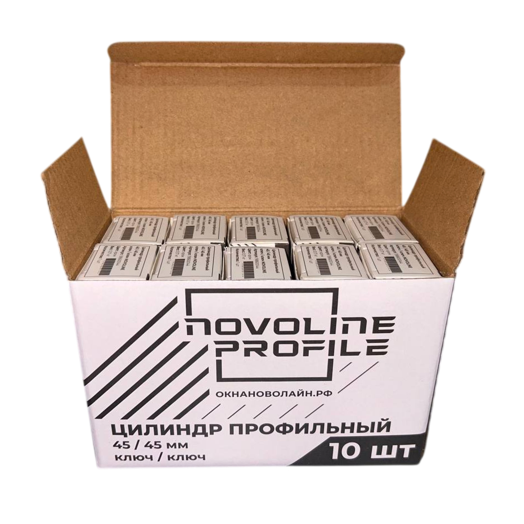 Цилиндр профильный NOVOLINE ОПТИМА, 45/45 мм, ключ/ключ