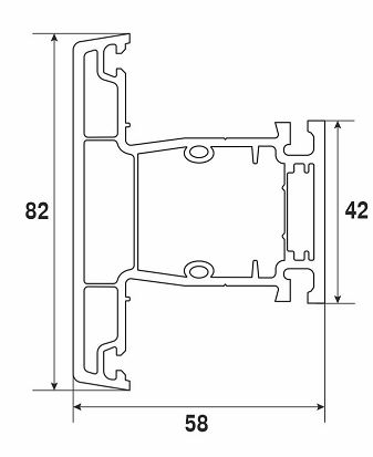 Профиль NOVOLINE/ORAS COMFORT 58-3К, импост, 6.5 м