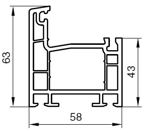 Профиль NOVOLINE 58-3К TENDER 2023 Коробка 63 шт=6,5м